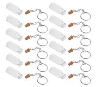 Luxshiny Llavero con Mini Frascos de Vidrio 5ml Pack de 12 Piezas con Tapa para Uso Versátil y Almacenamiento de Perfumes, Diseño Creativo para Uso Diario y Regalos
