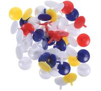 Luxshiny Marcadores de Bola de Golf Accesorios para Marcar Posición Redondos 50 de Plástico Duradero de 18 Mm Colores Variados Color Aleatorio para Golf