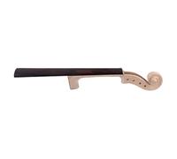 Luxshiny Mástil de Violín Madera Tallada sin Terminar con Diapasón de Ébano Negro 4 Orificios para Cuerdas y Cabeza Torneada para Accesorios de Violín