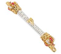 Luxshiny Mezuzá para Puerta Metálica, Decoración Religiosa Diseño de Bordes Redondeados y Superficie Lisa, Instalación Fácil 2 Orificios, Adecuado para Bendecir el Hogar en Janucá