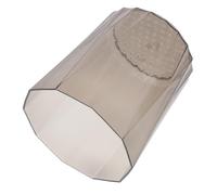 Luxshiny Mini Bote de Basura de Plástico Papelera de Escritorio 3,51 L Negro Plástico Translúcido Estructura Simple Fácil de Llevar para Escritorio y Oficina