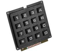 Luxshiny Módulo de Teclado Matriz 4x4 16 Teclas para Microcontrolador, Interruptores de Membrana Compactos, Teclado Industrial Electrónico para Sistemas de Control