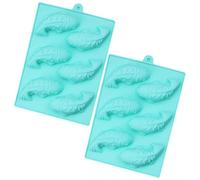 Luxshiny Molde de Silicona Fácil de Usar y Limpiar 2 Piezas en Forma de Carpa Azul Color Aleatorio para Pasteles Adecuado para Hacer Postres y Fudge en Casa