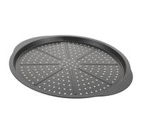 Luxshiny Molde para Pizza Negro de Acero al Carbono Alta Resistencia Química y Acabado Brillante, Bandeja para Hornear Pizza Adecuado para Horno Doméstico