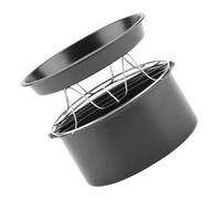 Luxshiny Moldes para Pizza y Pasteles de 9 Pulgadas en Acero Inoxidable Rejilla para Vapor, Utensilios para Hornear y Cocinar sin Aceite