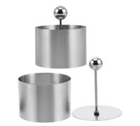 Luxshiny Moldes with Diseño Versátil and 2piezas de Acero Inoxidable Redondos para Platos Fríos con Diseño Versátil y Adecuado para Cocina y Presentación Profesional
