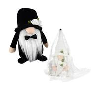 Luxshiny Muñecos de Peluche de Boda 2 Piezas, Figuras Nupciales Rudolph para Decoración de Mesa, Diseño de Felpa Suave, Ideales para Eventos y Decoración de Hogar Romántica