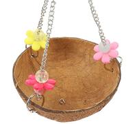 Luxshiny Nido Colgante para Pájaros de Cáscara Natural, Lecho para Dormir de Loros y Periquitos, Cama Decorativa Pequeña y Ligera, Adecuado para Jaulas y Mascotas Color Aleatorio