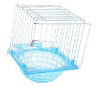 Luxshiny Nido de Pájaro para Jaula de Periquitos Azul, Caja de Cría Metálica Versátil y Fácil de Limpiar para Jaulas y Uso al Aire Libre