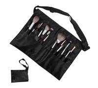 Luxshiny Organizador de Brochas de Maquillaje Resistente al Agua 32 Piezas Bolsa de PU Cinturón para Uso en Cine y Televisión Profesional