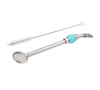 Luxshiny Pajitas para Té de Yerba Mate Filtro para Beber Pajilla de Bombilla para Yerba Mate con Cuchara y Agitador de Acero Inoxidable para Gaucho
