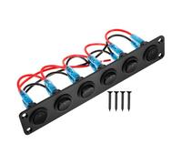 Luxshiny Panel de Interruptores de Palanca para Control Fiable de 6 Posiciones Luz LED, Resistente y Diseño Estanco para Coche y Rv en Embarcaciones y Vehículos