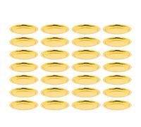 Luxshiny Papas de Oro de 30 Piezas Placas de Postres para Servir Platos de Papel para Fiestas de Cumpleaños de Bodas Aperitivos Pastel de Frutas Almuerzo Diseño Redondo 7 Pulgadas