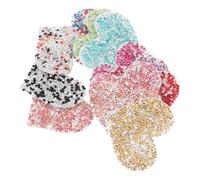 Luxshiny Parche Termoadhesivo para Ropa en Forma de Corazón, 12 Piezas Multicolor, Parches para Planchar y Coser en Camisetas, Jeans y Accesorios de Manualidades, Apliques Color Aleatorio