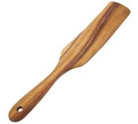 Luxshiny Pegar Pala Madera Mango Largo Estilo Europeo Agitación Espátula Antiadherente Herramienta Cocina Spurtles Crema Mantequilla Espátula Para Queso Utensilios Manejar
