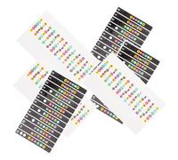 Luxshiny Pegatinas para Diapasón de Guitarra Pvc 6 Piezas Notas Claras, Adhesivas para Principiantes que Ayudan a Practicar y Aprender Escalas Fácilmente Color Aleatorio