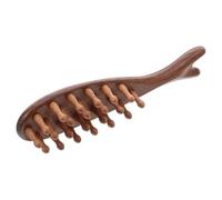 Luxshiny Peine de Masaje de Sándalo Artesanal en Forma de Ballena, Peine Ovalado para Desenredar y Relajación del Cuero Cabelludo para Hombres y Mujeres