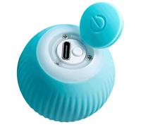 Luxshiny Pelota Interactiva Eléctrica para Gatos Juguete Portátil Resistente al Mordisco con Sonido Bola Rodante Azul para Estimular Instinto de Caza y Interior de Gatitos