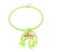Luxshiny Percha Colgante para Pájaros Grande Verde Juguete Columpio de Cuerda Resistente para Periquitos Loros y Aves Pequeñas Soporte para Masticar y Trepar