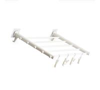 Luxshiny Percha Retráctil para Ropa de Plástico Acabado Pulido y Diseño Plegable para Uso en Balcones y Espacios Pequeños