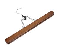 Luxshiny Perchas Antideslizantes para Pantalones y Faldas de Madera con Almohadilla de Silicona y Clip Seguro para Organización de Armarios en Uso Doméstico