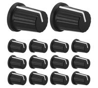 Luxshiny Perilla de Control de Potenciómetro de 6mm con Diseño de Mango en Forma de Flor de Ciruelo, 20 Piezas de Plástico Negro para Mezcladores E Instrumentos Musicales con Ajuste