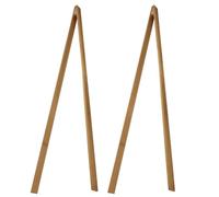 Luxshiny Pinzas para Recoger Basura de Bambú 2piezas Superficie Lisa y Diseño Largo para Recoger Objetos y Almacenar en Estantes Altos