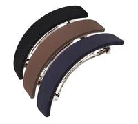 Luxshiny Pinzas Pelo Resorte 3 Pcs Mate para Mujer, Accesorios Cabello Colores Negro, Azul Oscuro y Marrón, Clips Decorativos para Peinados Diarios y Eventos