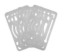 Luxshiny Plantilla de Dibujo y Escudo Borrador de Acero Inoxidable 3 Piezas para Manualidades, Herramienta de Ingeniería para Diseño Técnico