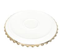 Luxshiny Platón de Cerámica Blanco de Doble Capa para Servir Frutas y Aperitivos Estructura Estable y Fácil de Limpiar, Adecuado para Uso Diario y Cafeterías