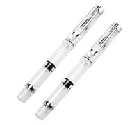 Luxshiny Pluma Estilográfica para Caligrafía Depósito Grande de Tinta, Pelo de Nailon Flexible, 2 Piezas Recargables para Lettering y Escritura Artística