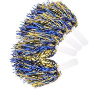 Luxshiny Pompones de Alegría 6 Piezas Accesorios para Animadoras en Azul y Amarillo Diseño Resistente para Baile y Encuentros Deportivos