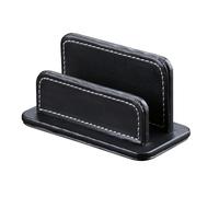 Luxshiny Portatarjetas de Negocios Negro de Cuero Pu, Vitrina Pequeña Elegante y Moderna para Proteger y Almacenar Tarjetas en Oficina o Reuniones