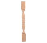 Luxshiny Poste de Madera Maciza sin Terminar 24x2,5 Cm para Muebles, Columna Decorativa para Gabinete, Soporte Tallado para Mesa de Centro, Uso en Almacenamiento y Organización Hogar
