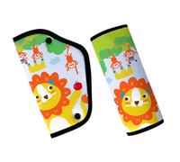 Luxshiny Protector de Cinturón Infantil para Coche Diseño de Dibujos Animados, Acolchado Grueso de Hombro y Abdomen, Ajustable, y Cómodo para Seguridad y Protección en Viajes