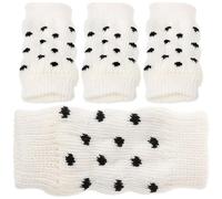 Luxshiny Protectores de Patas para Perros con Puntos Claros, Polainas Elásticas Tamaño M, Cubiertas Antideslizantes para Patas, Calentadores Ligeros y Cómodos para Uso Diario