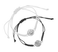 Luxshiny Pulseras de Voleibol Ajustables, 2 Piezas de Cuerda Minimalista | Equipo y Fans, Acabado Bicolor, Uso Diario o Reuniones, Obsequio Sencillo para Niñas
