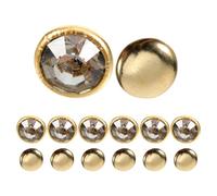 Luxshiny Remaches de Cristal Diamante de Imitación Doble Tapa, 8 Mm, 100 Unidades, para Manualidades en Cuero, Bolsos, Chaquetas y Zapatos, Tachuelas Decorativas para Bricolaje