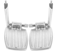 Luxshiny Reposapiés para Silla de Ruedas, 1 Par de Pedales Plegables de Metal Reforzado, Diseño Ergonómico y Resistente para Pacientes Movilidad Reducida, Accesorios Médicos de Alta