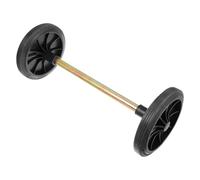 Luxshiny Ruedas de Goma para Bote de Basura de 1 Galón con Eje Hueco de 48 Cm, Juego de 2 Ruedas de Repuesto para Cubo de Basura de Jardín, Resistentes Uso Exterior