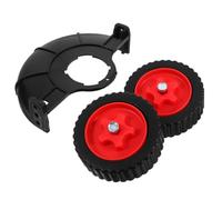 Luxshiny Ruedas para Desmalezadora de Césped, Reemplazo Rueda Desmalezadora, Abs Negro, Flexibles y Desmontables, para Tareas de Cuidado del Césped y Jardinería