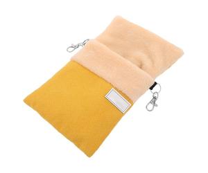 Luxshiny Saco de Dormir para Hámster Pequeño Sistema de Suspensión Multifuncional Fácil de Instalar en Felpa Amarilla Adecuado para Descanso y Viajes de Mascotas Pequeñas