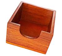 Luxshiny Servilletero de Madera Rústica sin Tapa Cuadrado 12 Cm para Mesa, Dispensador y Organizador de Servilletas Decorativo para Cocina, Restaurante y Hogar