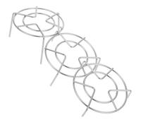 Luxshiny Set de 3 Rejillas de Vapor para Eléctrica, Salvamanteles y Soporte de Acero Inoxidable, Alturas Variadas para Cocción Estable y Versátil, Ideales para Accesorios de Cocina en
