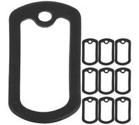 Luxshiny Silenciadores para Etiquetas de Mascotas Anillos Silenciosos para Placas de Identificación Militar Reducción de Ruido Diseño Cuadrado Silicona Duradera para Uso Diario Accesorios
