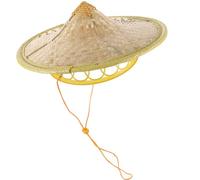 Luxshiny Sombrero Oriental de Bambú Natural 30 Cm, Sombrero Cónico Japonés para Cosplay y Actuaciones Escénicas, Accesorio Decorativo Ligero para Fiesta y Disfraz Color Aleatorio