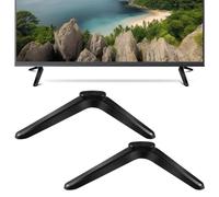 Luxshiny Soporte de TV de mesa para Roku - 1 par de pie de soporte de TV con tornillos, patas de TV de repuesto para el hogar, pies de pedestal de TV, fácil de instalar, 21,50 x 6,00 x 3,00 cm, negro
