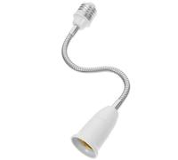 Luxshiny Soporte Extensor para Portalámparas E27 a E27, Adaptador Extensor de Bombilla, Plástico Blanco, Rosca Segura, Portalámparas Alargado, para Iluminación Doméstica y Comercial
