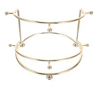 Luxshiny Soporte para Diademas de Novia Dorado de Hierro de 2 Niveles Práctico y Fácil de Usar Adecuado para Tiendas de Accesorios Cabello y Centros Comerciales