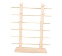 Luxshiny Soporte para Gafas de Madera Doble Nivel para 12 Pares, Expositor y Organizador de Gafas de Sol y Lentes de Lectura, Estante para Exhibición en Hogar y Comercio